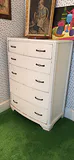 Wood White Five-Drawer Dresser - thumbnail 1 of 12