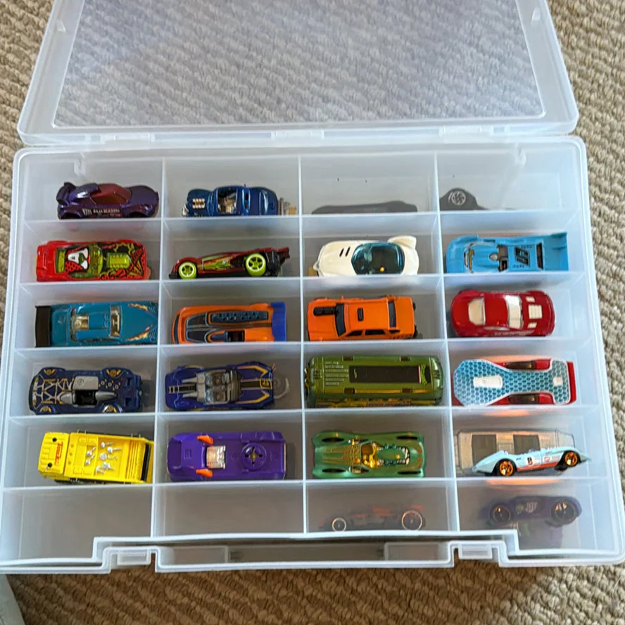 Die-Cast Toy Cars in Plastic Storage Case - image 1 of 26
