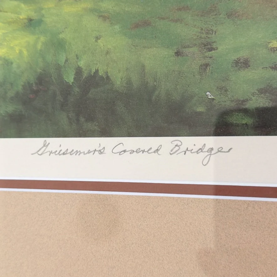 Framed Griesemer's Covered Bridge Print by Alice Gerhart - image 4 of 10