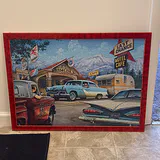 Wooden Wall Display Case and Route 66 Puzzle Artwork - thumbnail 7 of 13