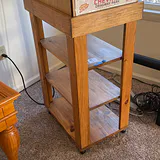 Wood Rolling Storage Cart with Shelves - thumbnail 1 of 4