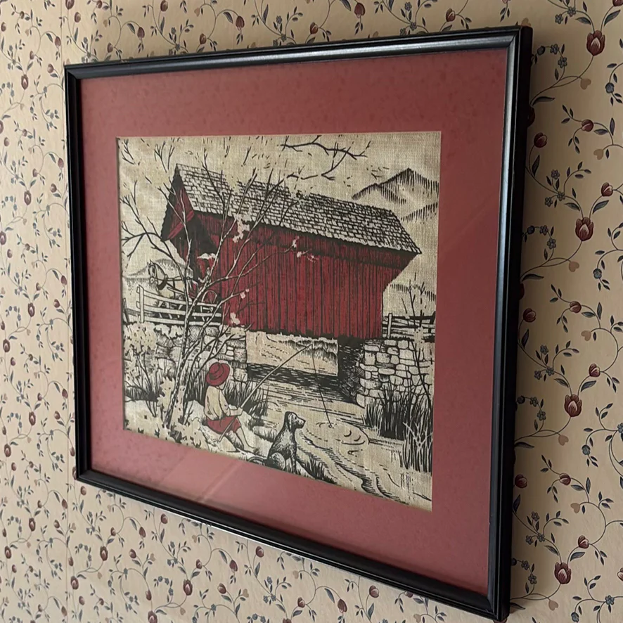 Two Framed Covered Bridge Prints - image 2 of 8