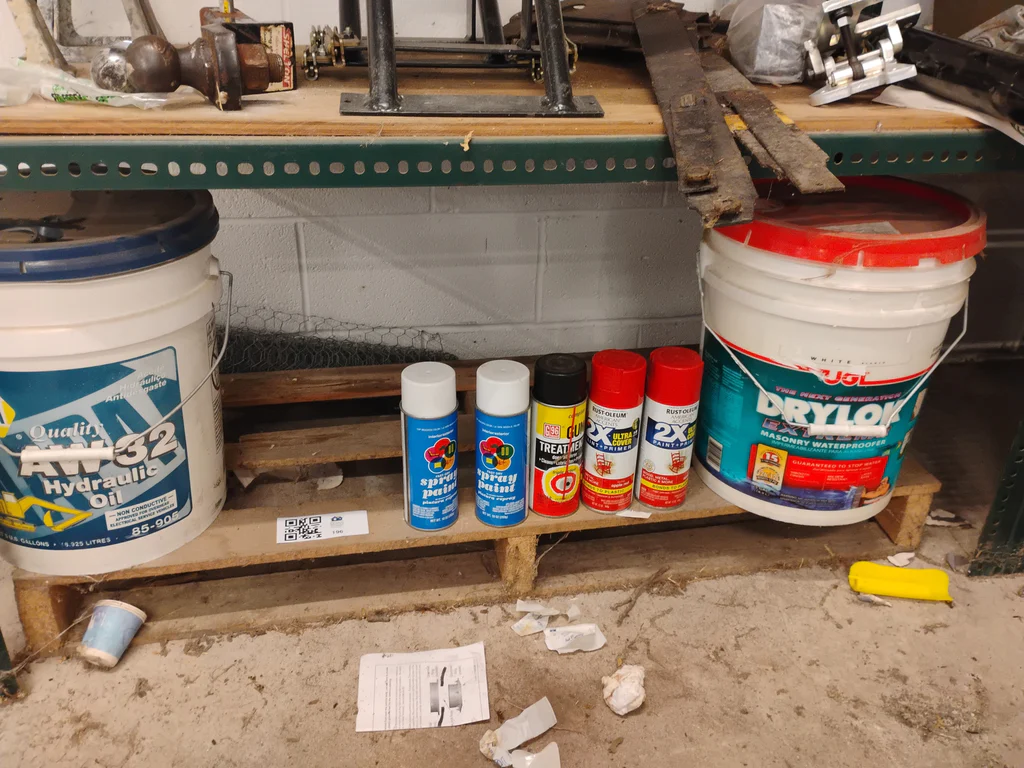 Hydraulic Oil, Masonry Waterproofer, and Spray Paint Cans - image 1 of 4