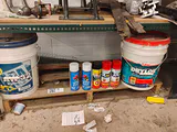 Hydraulic Oil, Masonry Waterproofer, and Spray Paint Cans - thumbnail 1 of 4