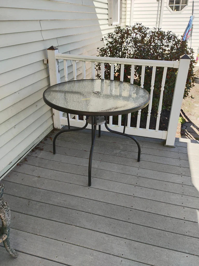Round Glass Patio Table - image 1 of 6