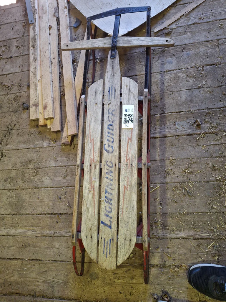 Vintage Lightning Guider Wooden Sled - image 1 of 4