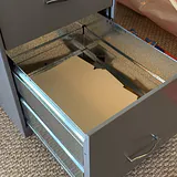 Two-Drawer Gray Metal Filing Cabinet - thumbnail 7 of 8