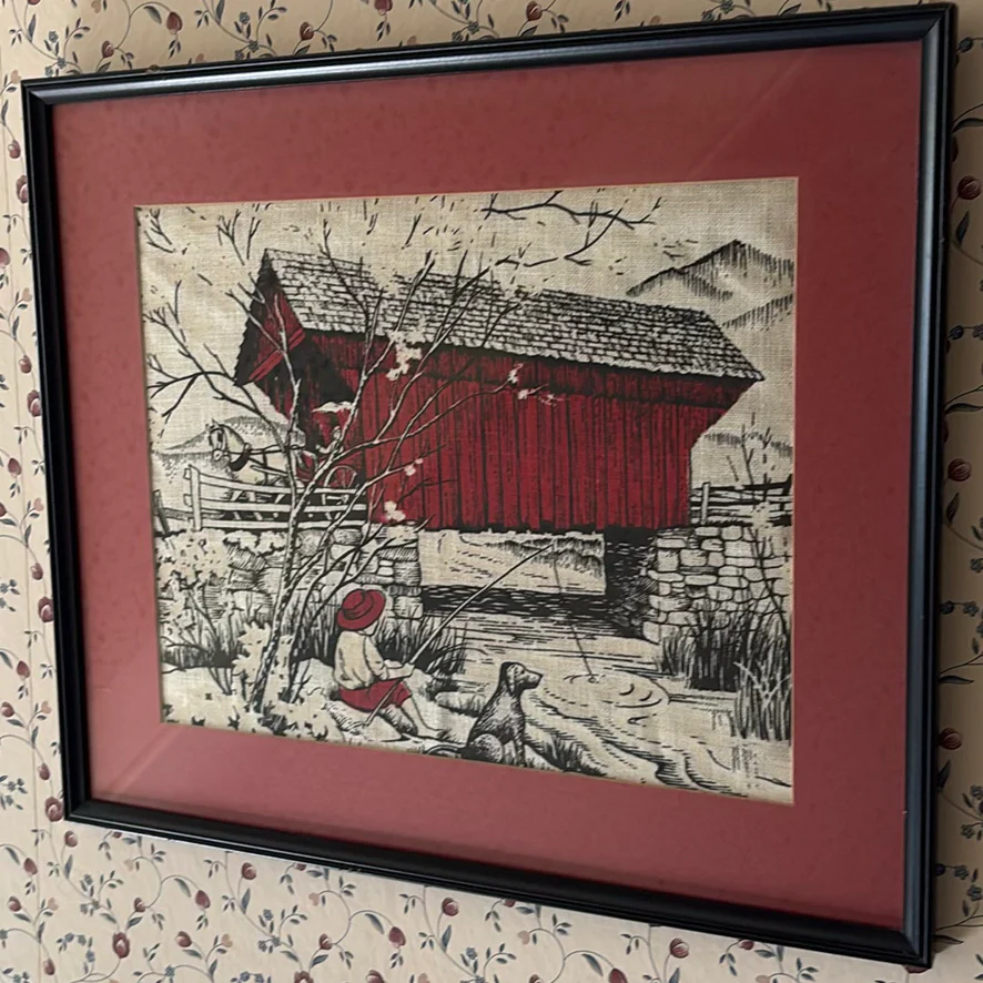Two Framed Covered Bridge Prints - image 3 of 8