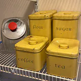 Vintage Canister Set and Glass Canister - thumbnail 1 of 4