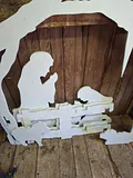 Wooden Nativity Scene Silhouette Decoration - thumbnail 3 of 5