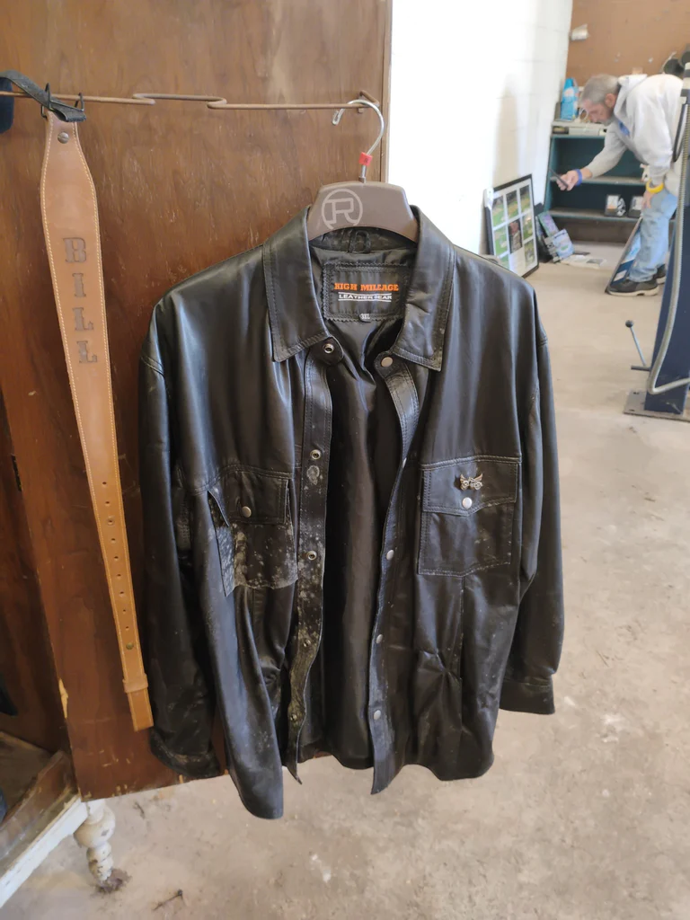 Black Leather Motorcycle Jacket and More - image 2 of 11