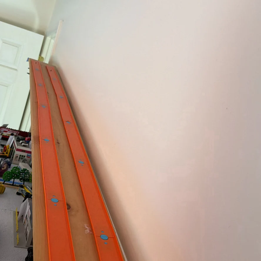 Wall-Mounted Hot Wheels Track and Folding Table - image 1 of 19