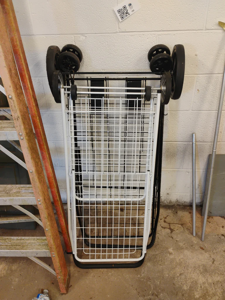 Two Folding Wire Utility Carts and Flag Pole - image 2 of 7