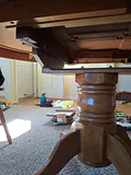 Oval Wooden Dining Table with Tile Inlay Top - thumbnail 5 of 7