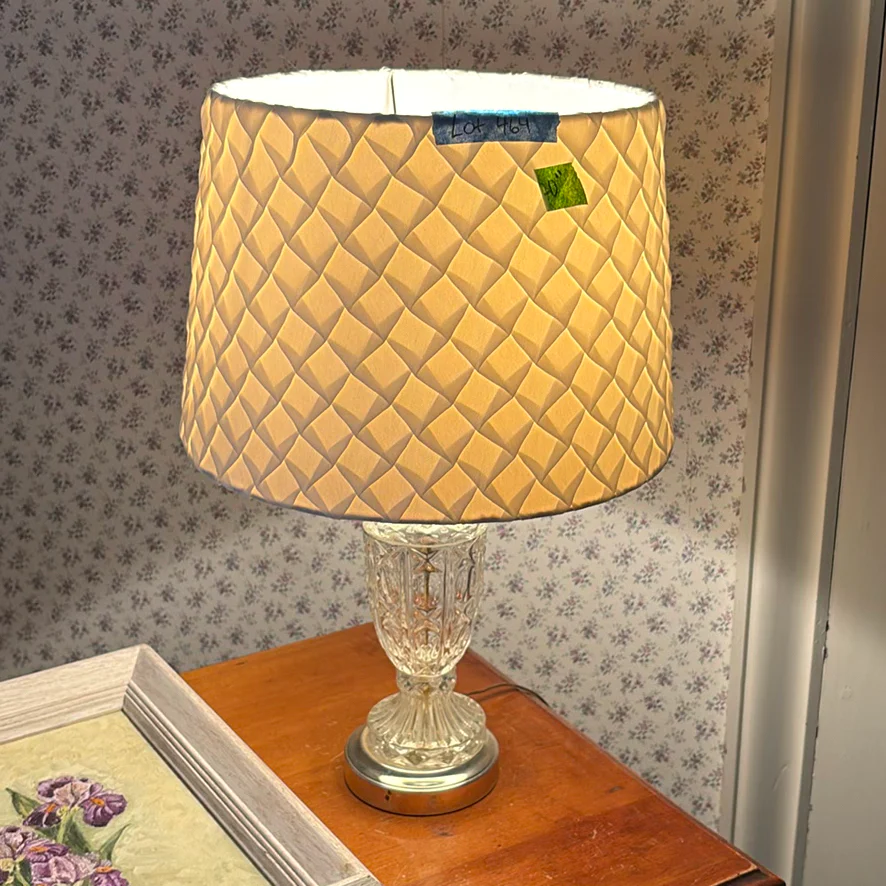 Two Glass Table Lamps - image 6 of 11