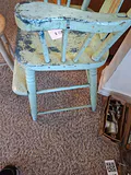 Painted Wooden Child's Chair and Stool - thumbnail 9 of 9