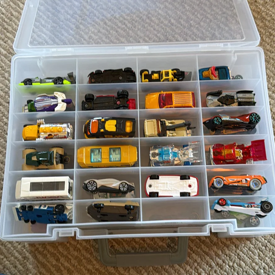 Toy Die-Cast Cars and Plastic Storage Case - image 1 of 29