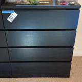 Black Four-Drawer Dresser - thumbnail 1 of 6