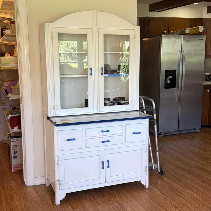 Vintage Cabinet Hutch with Glass Doors - image 1 of 7