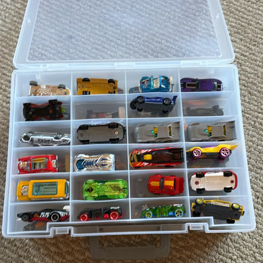 Plastic Storage Case with Die-Cast Toy Cars - image 1 of 28
