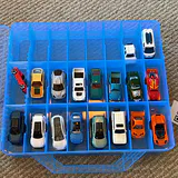 Toy Die-Cast Cars in Blue Storage Case - thumbnail 1 of 18