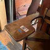 Vintage Wooden School Desk Chair Combination - thumbnail 6 of 7