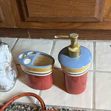 Area Rug, Extension Cord, Bathroom Accessories, and Glass Jar - thumbnail 2 of 7