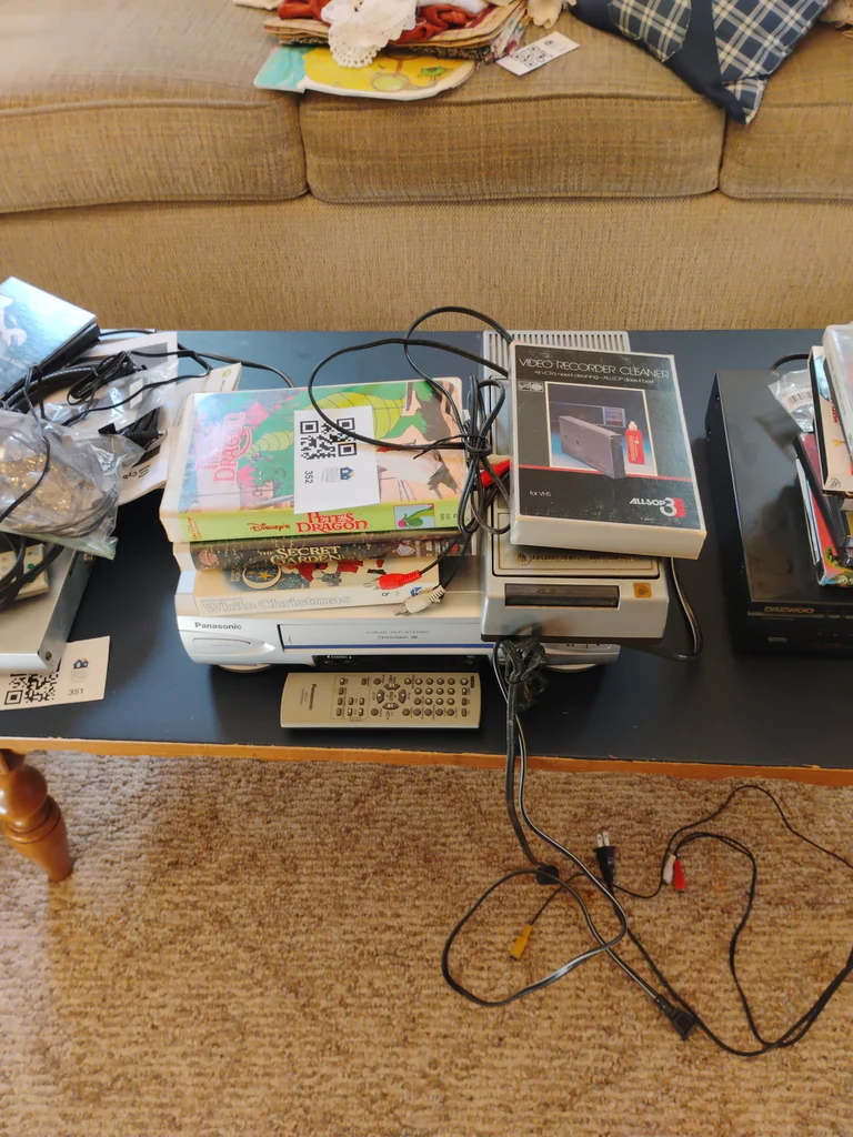 Panasonic VHS VCR with VHS Tapes and Accessories - image 1 of 5