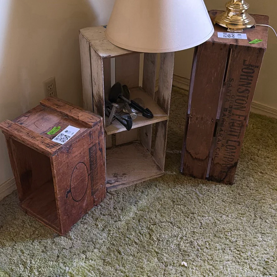 Three Wooden Advertising Crates  - image 1 of 9