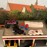 Toy Vehicle Lot With Service Station and Caboose - thumbnail 6 of 14