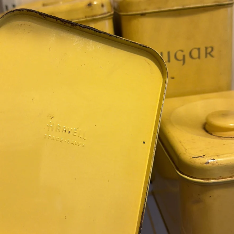 Vintage Canister Set and Glass Canister - image 3 of 4