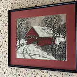 Two Framed Covered Bridge Prints - thumbnail 5 of 8