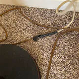 Floor Lamp with Woven Shade and Round Table - thumbnail 7 of 10