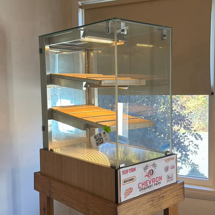 Glass Heated Display Case with Wooden Shelves - image 8 of 8