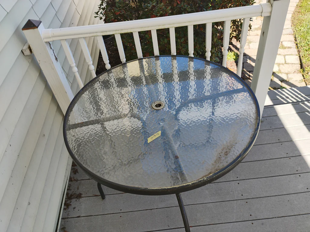 Round Glass Patio Table - image 2 of 6