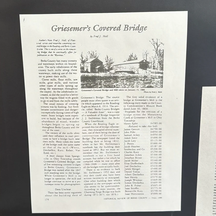 Framed Griesemer's Covered Bridge Print by Alice Gerhart - image 7 of 10