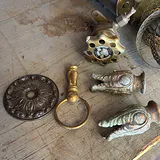 Vintage Metal Decorative Hardware and Lamp Parts - thumbnail 2 of 6