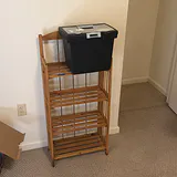 Wooden Shelving Unit and Portable File Box - thumbnail 1 of 7