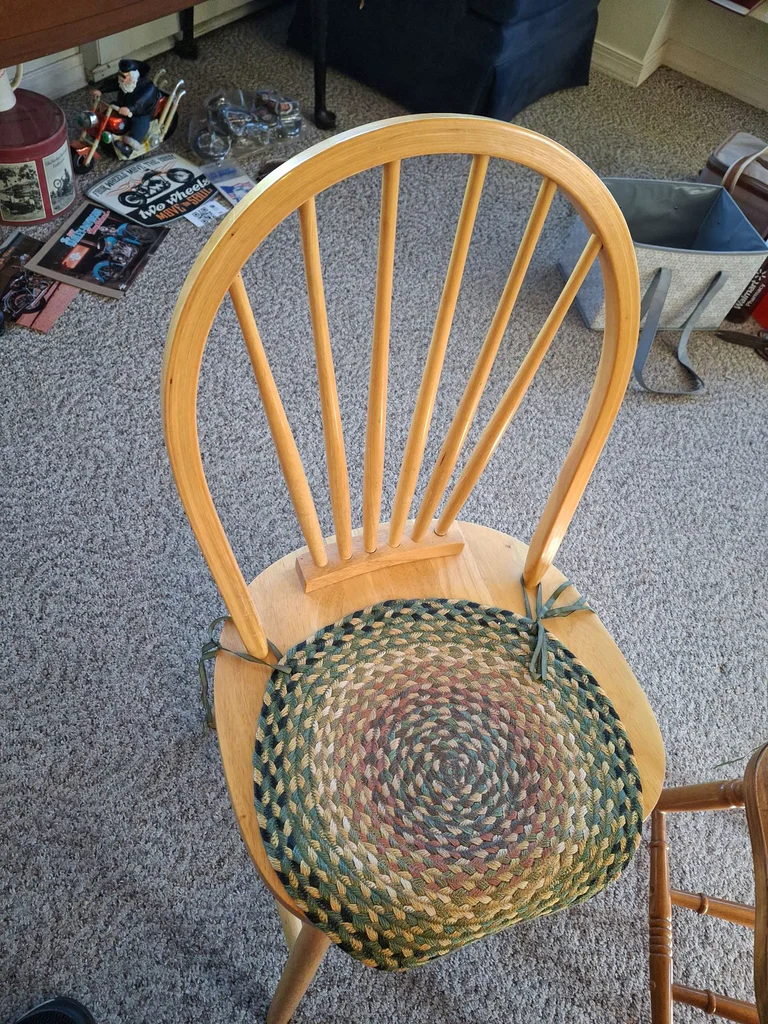 Dining Chairs with Braided Seat Cushions - image 8 of 10