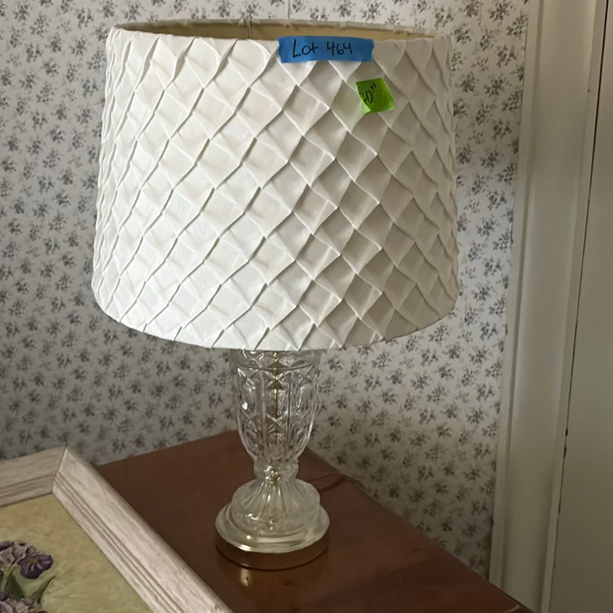 Two Glass Table Lamps - image 9 of 11