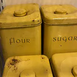 Vintage Canister Set and Glass Canister - thumbnail 4 of 4
