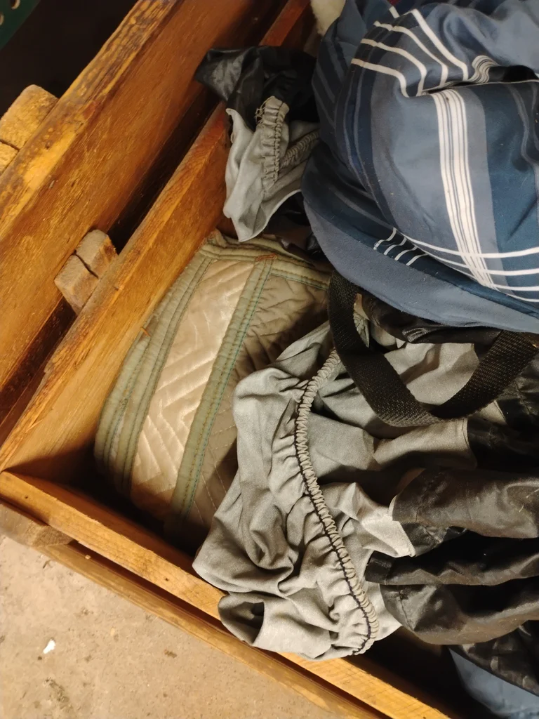 Wooden Storage Crate with Bedding and Towels - image 7 of 9