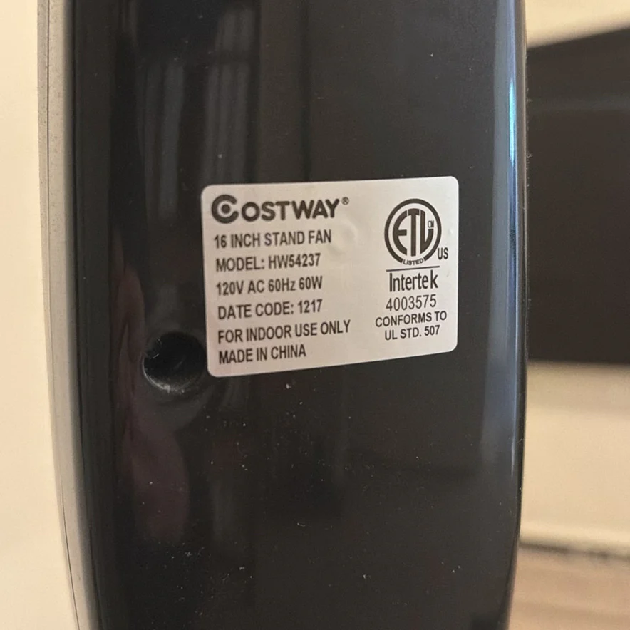 Costway 16-Inch Stand Fans - image 5 of 5