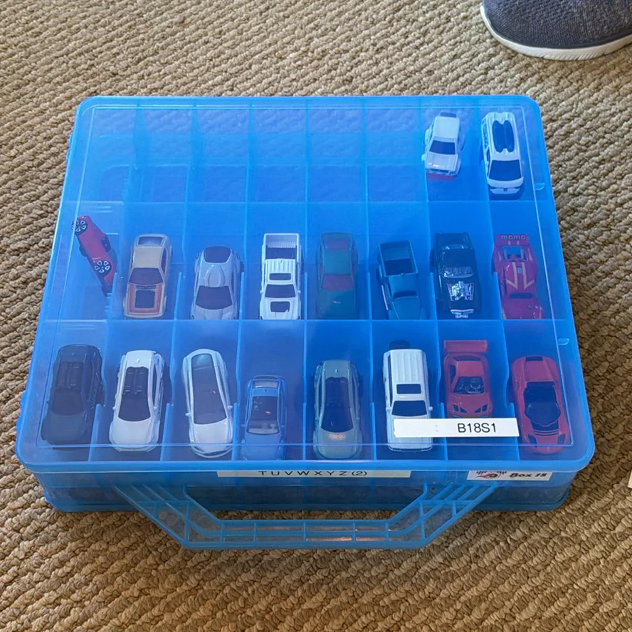 Toy Die-Cast Cars in Blue Storage Case - image 2 of 18