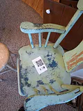 Painted Wooden Child's Chair and Stool - thumbnail 6 of 9