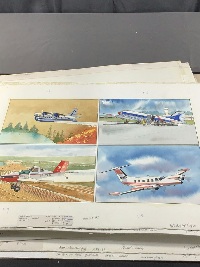 Watercolor Illustrations from Airplane Book - George Guzzi - image 10 of 23