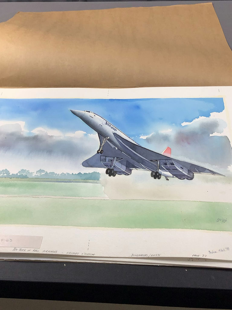 Watercolor Illustrations from Airplane Book - George Guzzi - image 19 of 23