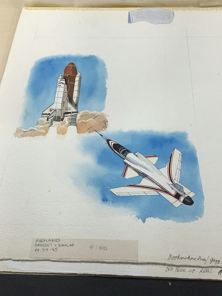 Watercolor Illustrations from Airplane Book - George Guzzi - image 21 of 23