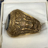 U.S. Naval Academy 1945 Class Ring - 14K & Topaz (17+dwt) - thumbnail 6 of 13