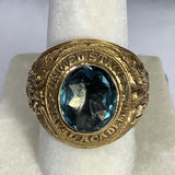 U.S. Naval Academy 1945 Class Ring - 14K & Topaz (17+dwt) - thumbnail 1 of 13